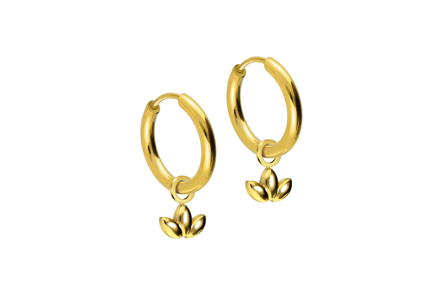 Chirurgenstahl Ohrclicker Creolen LOTUSBLÜTE von Piercingline